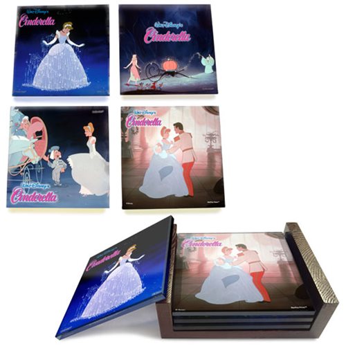 Cinderella StarFire Prints Glass Coaster Set